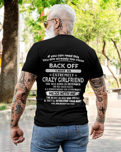 December - Back Off I Have An Extremely Crazy Girlfriend - Gift From Wife - TLEE12 (SKU07-175-12)