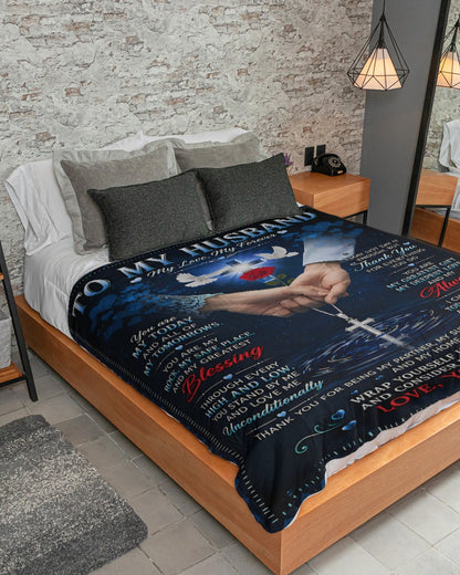 Special Gift For Your Husband Blanket - From Wife (SKU2607-168)