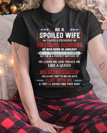 JANUARY - AS A SPOILED WIFE  I HAVE A FREAKING AWESOME HUSBAND - FROM HUSBAND - TLEE01 (SKU12-290-01)
