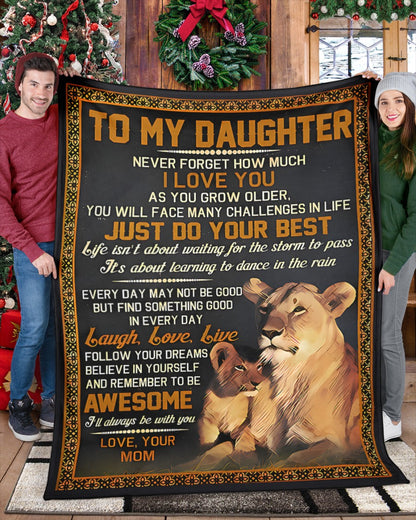 Special Gift For Your Daughter Blanket - From Mom (SKU2606-219)