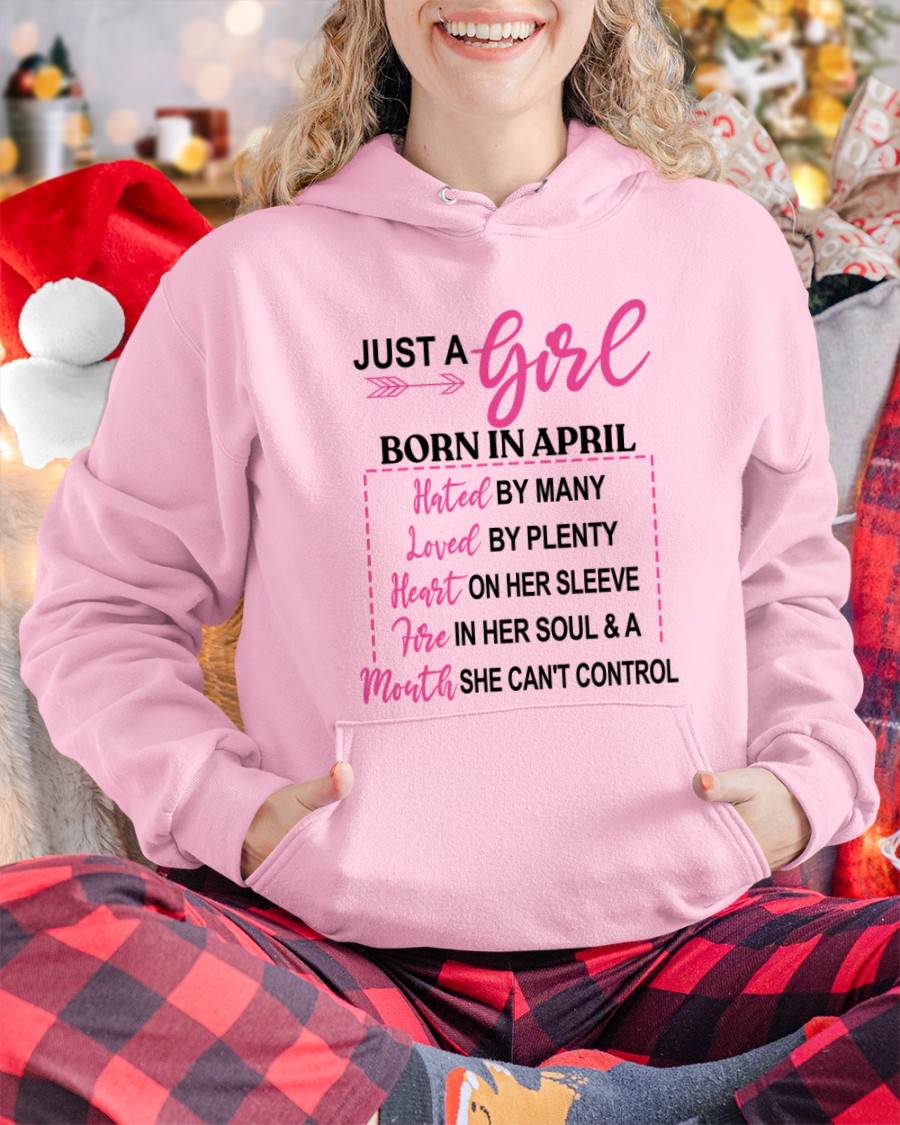 BORN IN APRIL – A GIRL WITH ATTITUDE, HEART, AND A MOUTH SHE CAN’T CONTROL - FOR WOMEN - TLEE04 (SKU2603-363-04)
