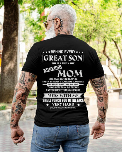APRIL - BEHIND EVERY GREAT SON IS A TRULY AMAZING MOM - FROM MOM - TLEE04 (SKU10-37-04)