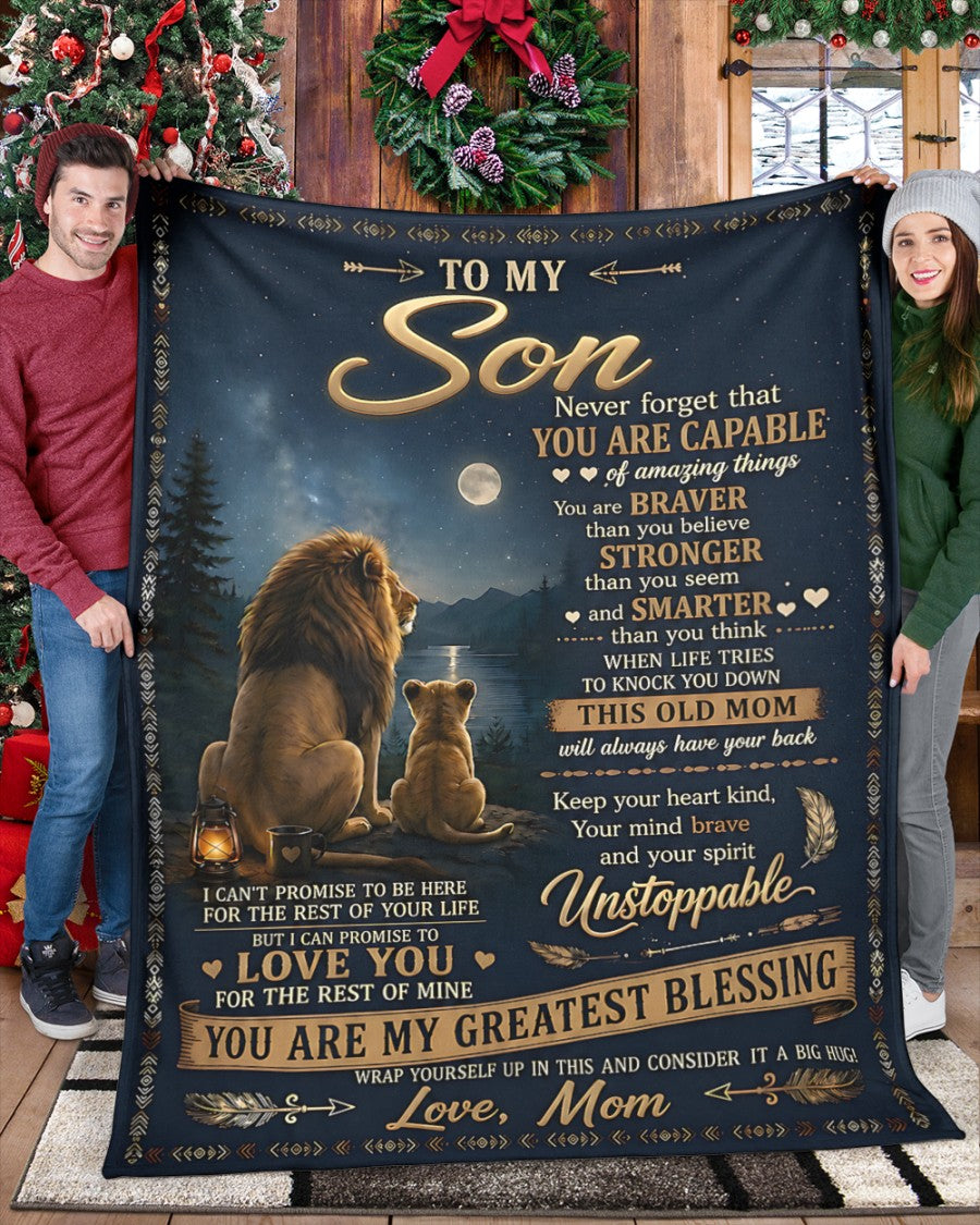 Special Gift For Your Son Blanket - From Mom (SKU2607-21)