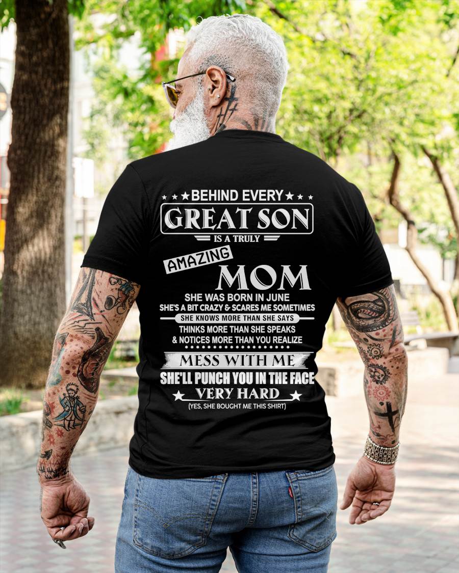 JUNE - BEHIND EVERY GREAT SON IS A TRULY AMAZING MOM - FROM MOM - TLEE06 (SKU10-37-06)