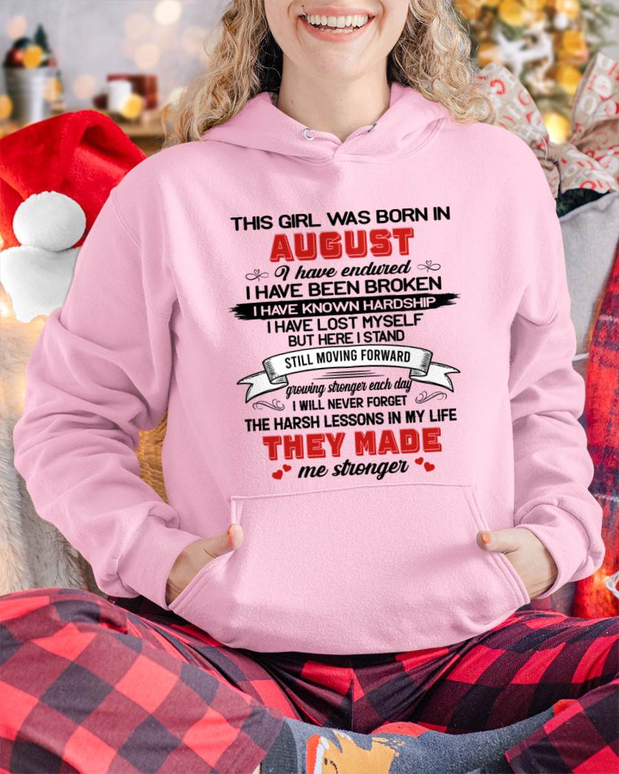 AUGUST - EVERY HARD LESSON MADE ME STRONGER - FOR WOMEN - TLEE08 (SKU2602-22-08)
