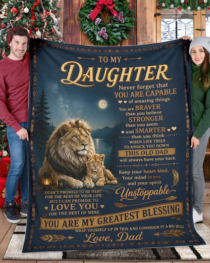 Special Gift For Your Daughter Blanket - From Dad (SKU2607-286)