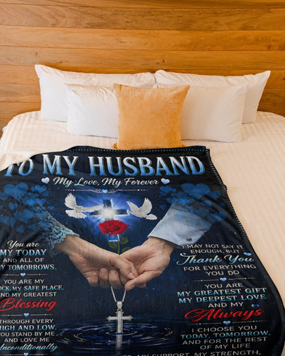 Special Gift For Your Husband Blanket - From Wife (SKU2607-168)