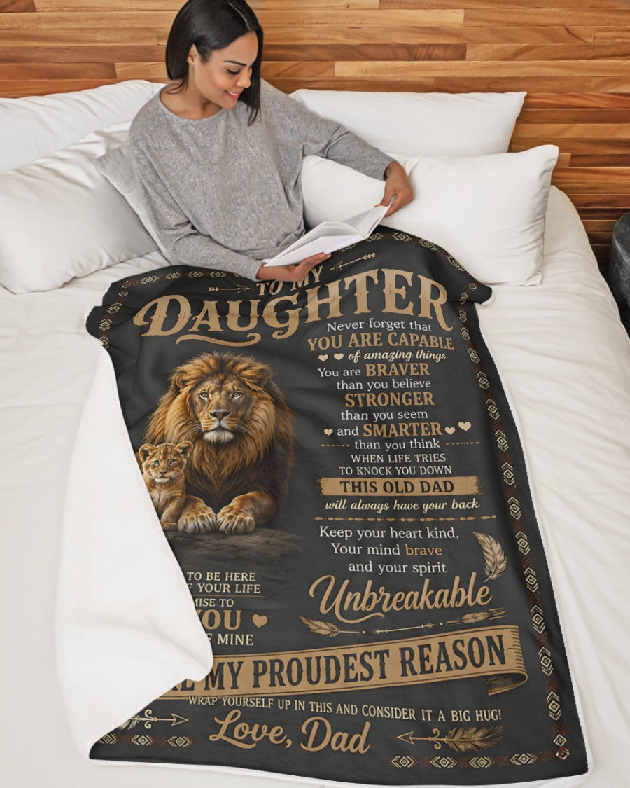 Special Gift For Your Daughter Blanket - From Dad (SKU2608-340)