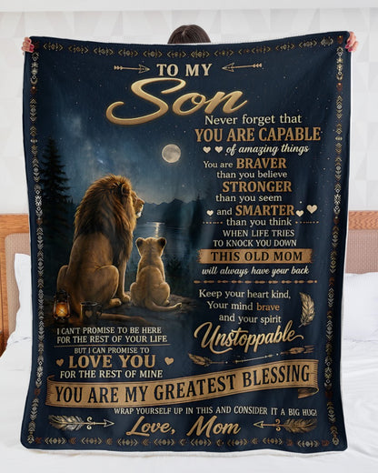 Special Gift For Your Son Blanket - From Mom (SKU2607-21)