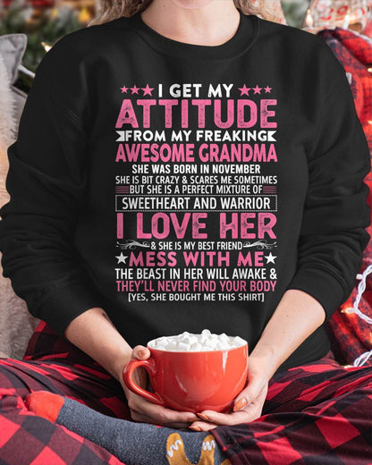 NOVEMBER  - I GET MY ATTITUDE FROM MY FREAKING AWESOME GRANDMA - FROM GRANDMA - TLEE11 (SKU07-163-11)