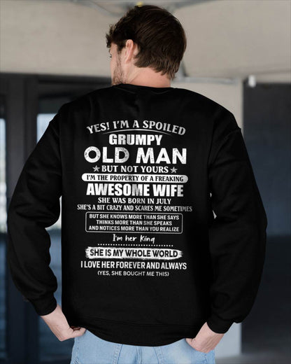 July - Yes I'm A Spoiled Grumpy Old Man - Gift For Husband From Wife - TLEE07 (SKU07-100-07)