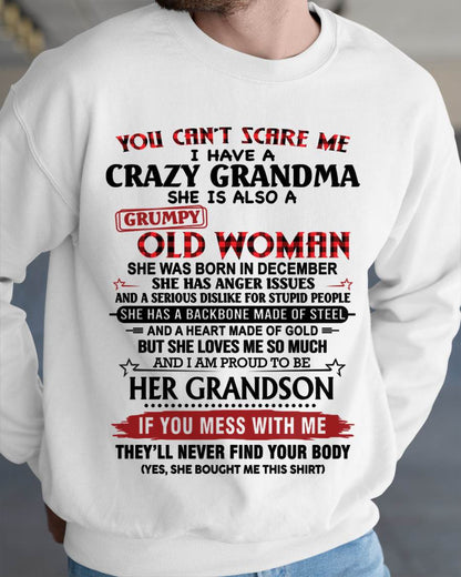 DECEMBER - YOU CAN'T SCARE ME I HAVE A CRAZY GRANDMA SHE IS ALSO A GRUMPY OLD WOMAN - FROM GRANDMA - TLEE12 (SKU2603-54-12)