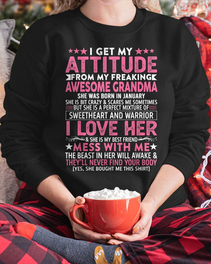 JANUARY - I GET MY ATTITUDE FROM MY FREAKING AWESOME GRANDMA - FROM GRANDMA - TLEE01 (SKU07-163-01)