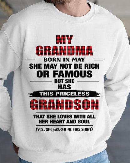 MAY GRANDMA LOVES ME – PRICELESS GRANDSON GIFT- FROM GRANDMA - TLEE05 (SKU2604-260-05)