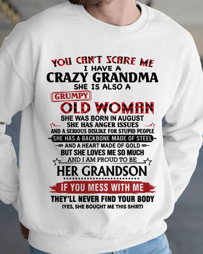 AUGUST - YOU CAN'T SCARE ME I HAVE A CRAZY GRANDMA SHE IS ALSO A GRUMPY OLD WOMAN - FROM GRANDMA - TLEE08 (SKU2603-54-08)