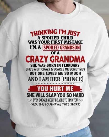 FEBRUARY - GRANDMA’S BOY – LOVED, SPOILED & PROTECTED - FROM GRANDMA - TLEE02 (SKU2602-128-02)