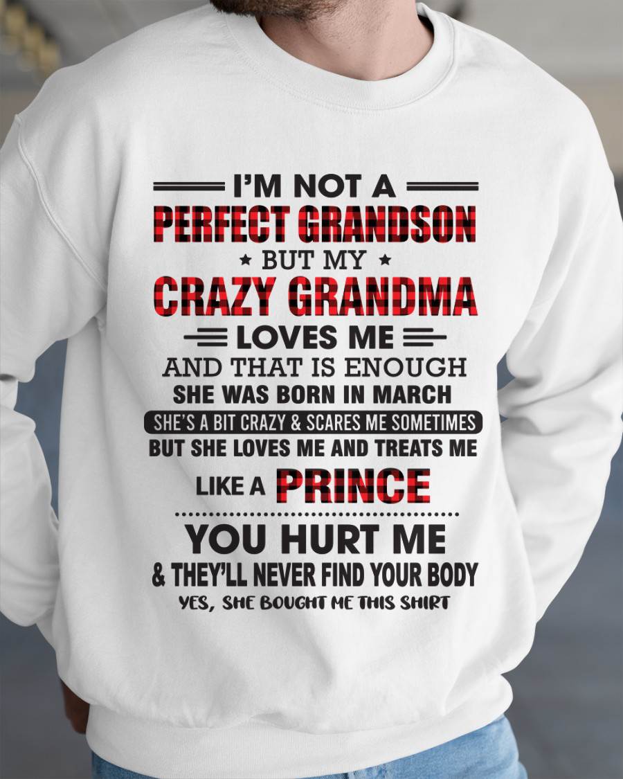 MARCH - PROUD GRANDSON OF A CRAZY GRANDMA - FROM GRANDMA - TLEE03 (SKU2603-71-03)