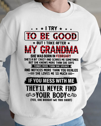 FEBRUARY - I TRY TO BE GOOD BUT I TAKE AFTER MY GRANDMA - FROM GRANDMA - TLEE02 (SKU07-102-02)