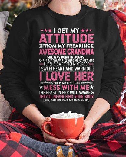 AUGUST - I GET MY ATTITUDE FROM MY FREAKING AWESOME GRANDMA - FROM GRANDMA - TLEE08 (SKU07-163-08)