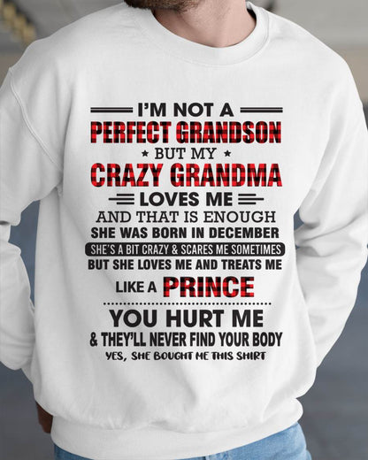 DECEMBER - PROUD GRANDSON OF A CRAZY GRANDMA - FROM GRANDMA - TLEE12 (SKU2603-71-12)