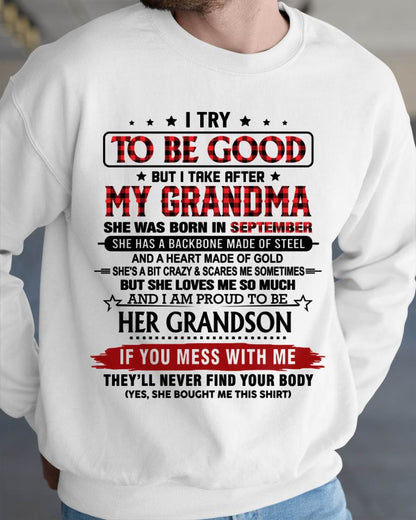 SEPTEMBER - I TRY TO BE GOOD BUT I TAKE AFTER MY GRANDMA - FROM GRANDMA - TLEE09 (SKU26T-01289-09)