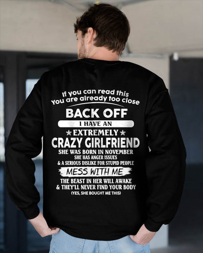 November - Back Off I Have An Extremely Crazy Girlfriend - Gift From Wife - TLEE11 (SKU07-175-11)