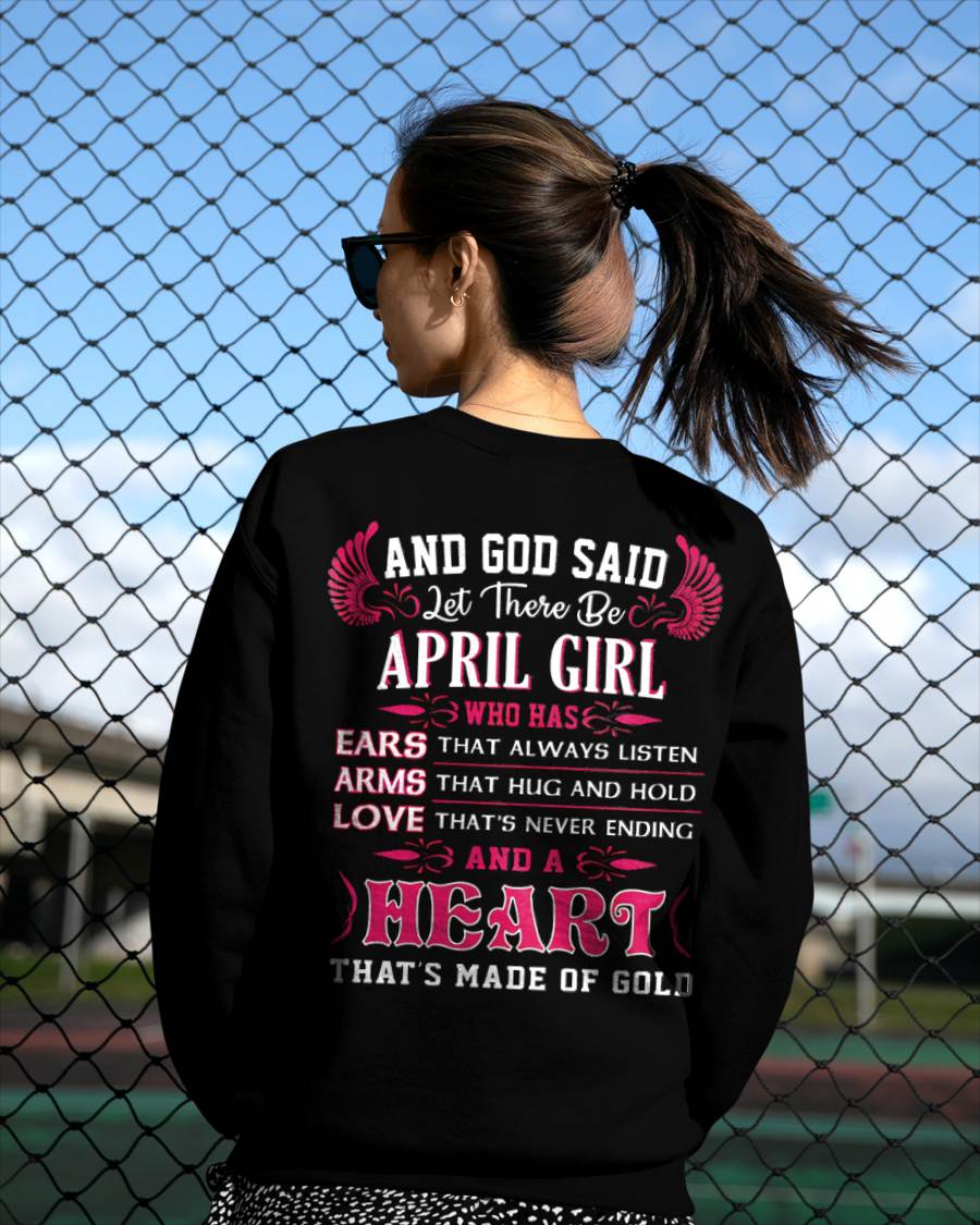 APRIL GIRL – EARS THAT LISTEN ARMS THAT HUG LOVE NEVER ENDING HEART OF GOLD - FOR WOMEN - TLEE04 (SKU09-75-04)