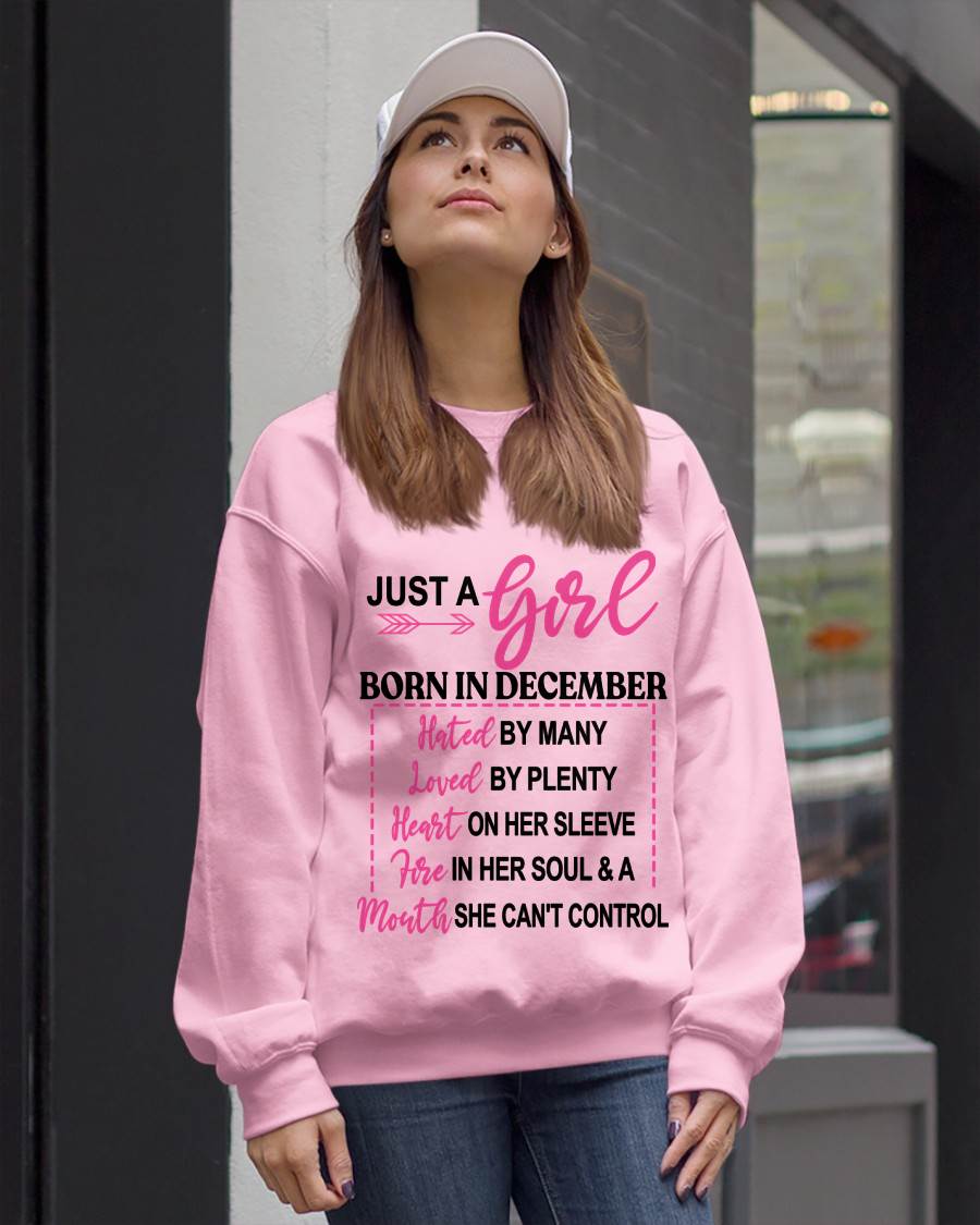 BORN IN DECEMBER – A GIRL WITH ATTITUDE, HEART, AND A MOUTH SHE CAN’T CONTROL - FOR WOMEN - TLEE12 (SKU2603-363-12)