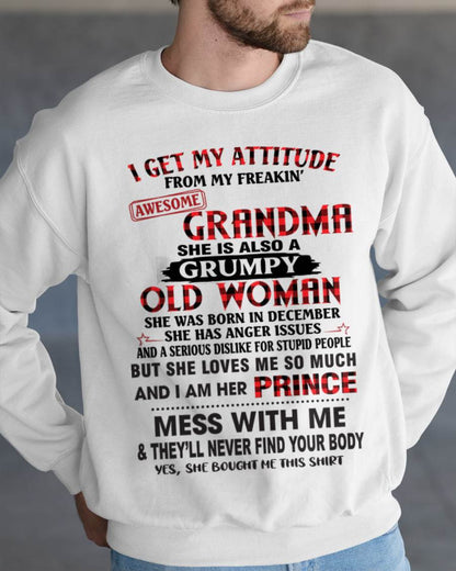 DECEMBER - I GET MY ATTITUDE FROM MY FREAKIN’ AWESOME GRANDMA - FROM GRANDMA - TLEE12 (SKU2603-157-12)
