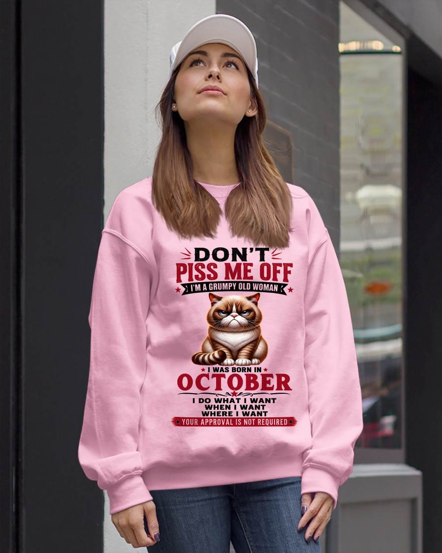 OCTOBER – ZERO PATIENCE FUNNY CAT - FOR WOMEN - TLEE10 (SKU2608-291-10)