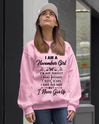 NOVEMBER GIRL NEVER GIVE UP - FOR WOMEN - TLEE11 (SKU2606-378-11)