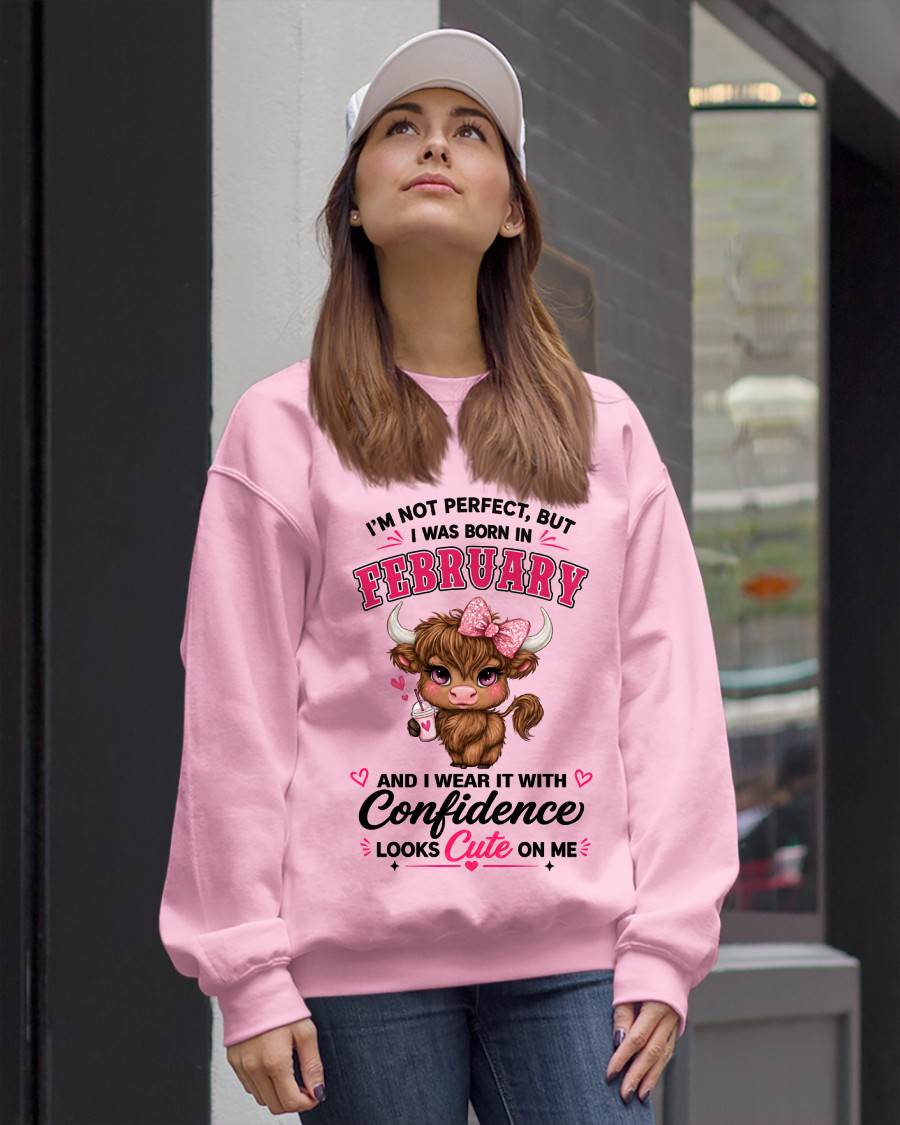 FEBRUARY BORN CONFIDENCE TEE - FOR WOMEN - TLEE02 (SKU2608-118-02)