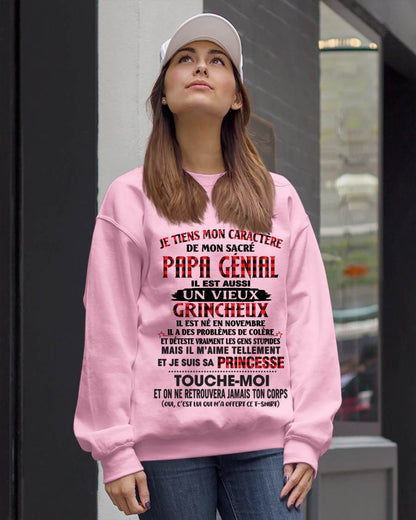 NOVEMBRE / FILLE À PAPA GÂTÉE ET FIÈRE - CADEAU DE PAPA - TLEE11 (SKU2605-355-11)