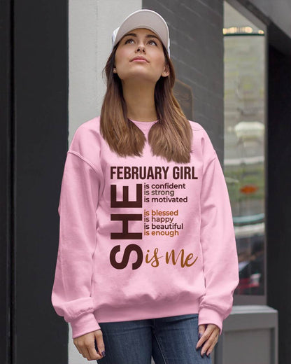 FEBRUARY BORN GIRL – CONFIDENT & STRONG - FOR WOMEN - TLEE02 (SKU2605-04-02)