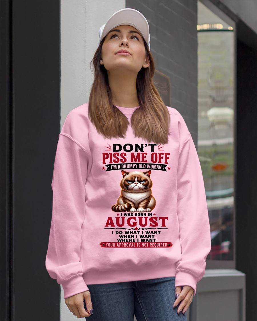 AUGUST – ZERO PATIENCE FUNNY CAT - FOR WOMEN - TLEE08 (SKU2608-291-08)