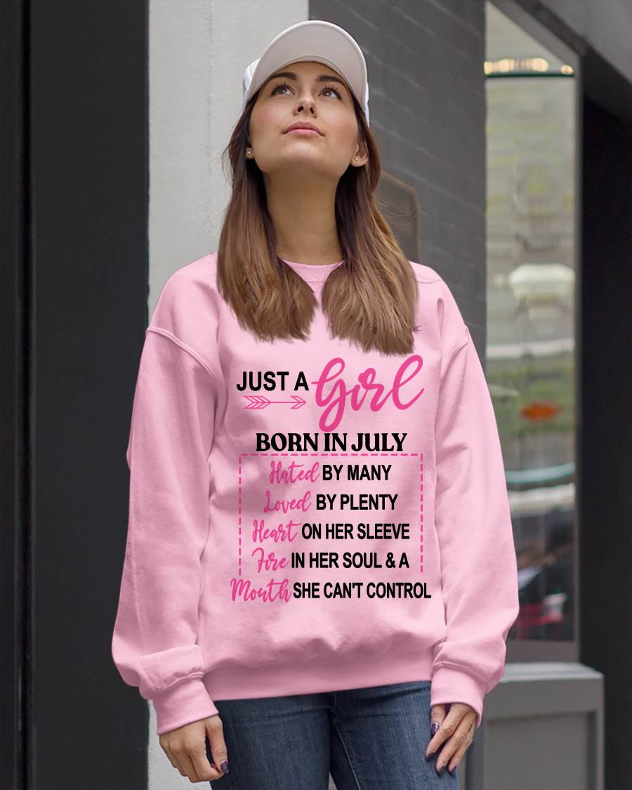 BORN IN JULY – A GIRL WITH ATTITUDE, HEART, AND A MOUTH SHE CAN’T CONTROL - FOR WOMEN - TLEE07 (SKU2603-363-07)