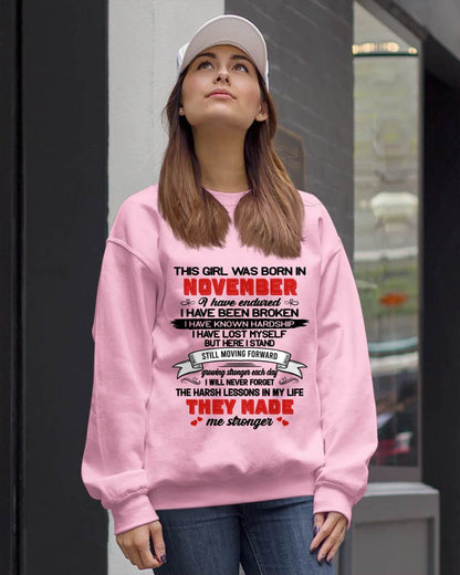 NOVEMBER - EVERY HARD LESSON MADE ME STRONGER - FOR WOMEN - TLEE11 (SKU2602-22-11)