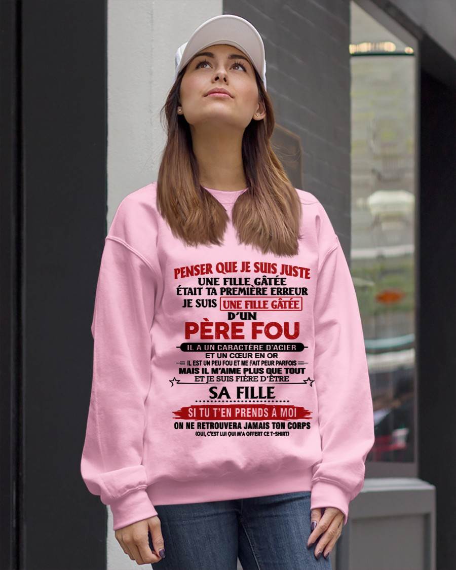 PAPA FOU, FILLE GÂTÉE - CADEAU DE PAPA - TLEE00 (SKU2605-354-00)