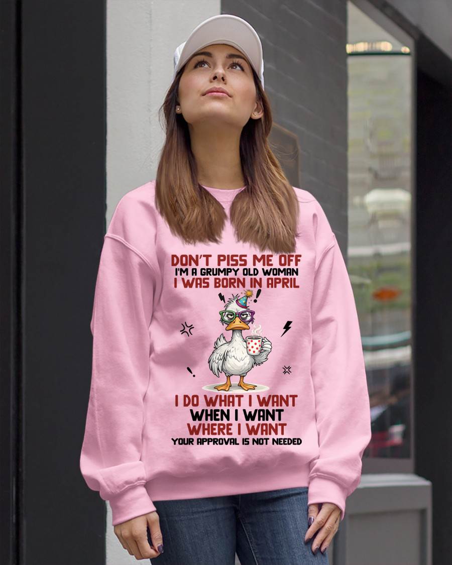 APRIL BORN – FEISTY WOMAN, DON’T TEST ME, I LIVE MY WAY - FOR WOMEN - TLEE04 (SKU2603-333-04)