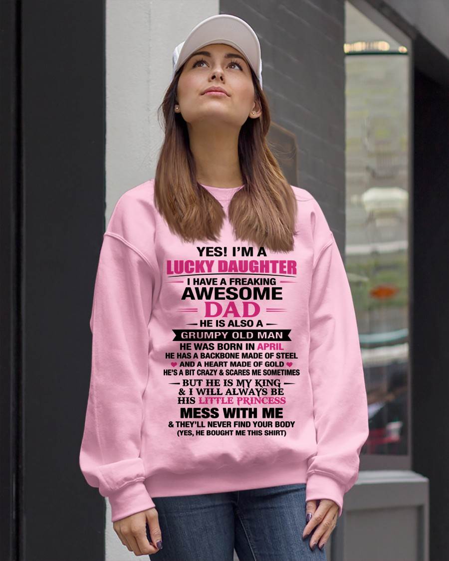 APRIL - A LUCKY DAUGHTER – DADDY’S LITTLE PRINCESS - FROM DAD - TLEE04 (SKU2604-16-04)
