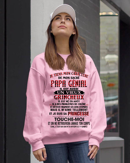 AOÛT / FILLE À PAPA GÂTÉE ET FIÈRE - CADEAU DE PAPA - TLEE08 (SKU2605-355-08)