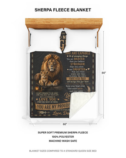 Special Gift For Your Daughter Blanket - From Dad (SKU2608-340)