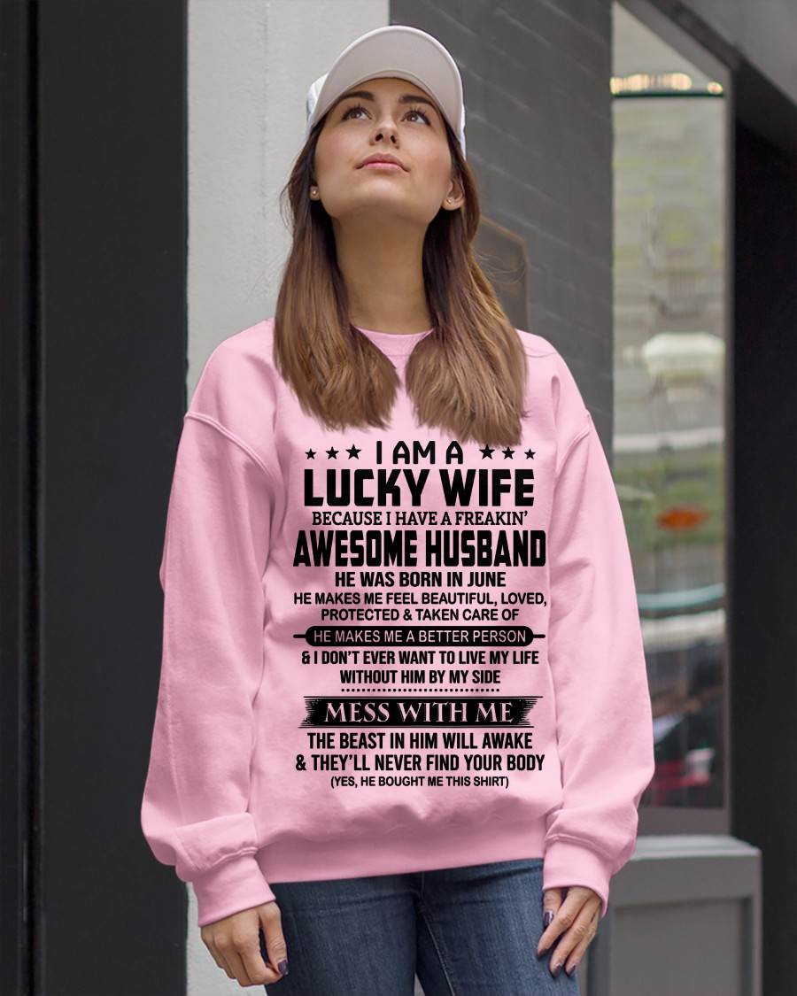 JUNE BORN HUSBAND'S LUCKY WIFE - FROM HUSBAND - TLEE06 (SKU2605-97-06)