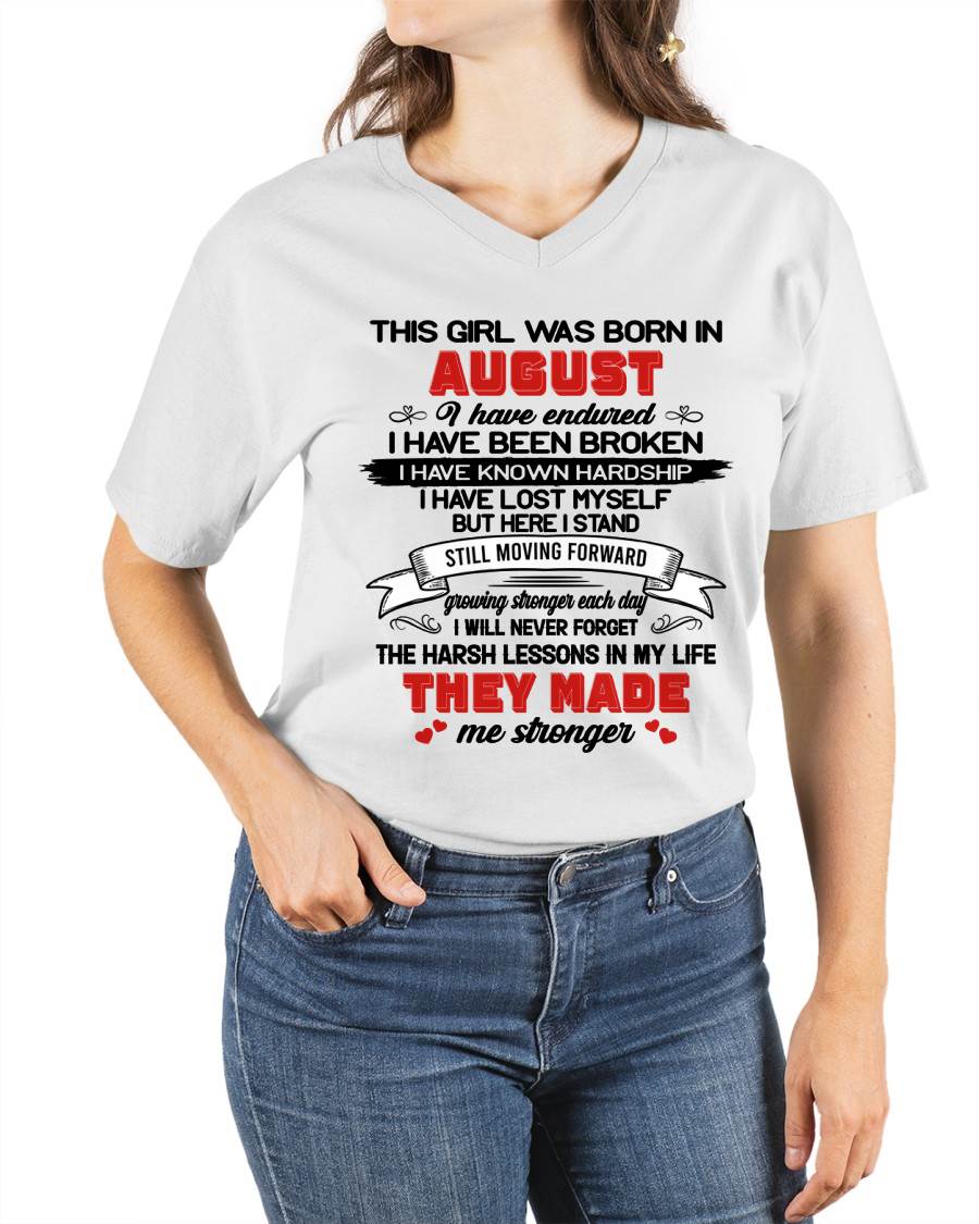 AUGUST - EVERY HARD LESSON MADE ME STRONGER - FOR WOMEN - TLEE08 (SKU2602-22-08)