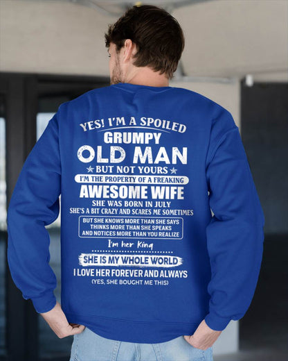 July - Yes I'm A Spoiled Grumpy Old Man - Gift For Husband From Wife - TLEE07 (SKU07-100-07)