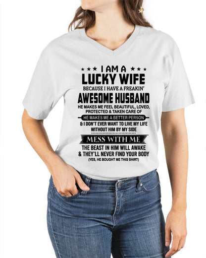 LUCKY WIFE OF AN AWESOME HUSBAND - FROM HUSBAND - TLEE00 (SKU2605-97-00)