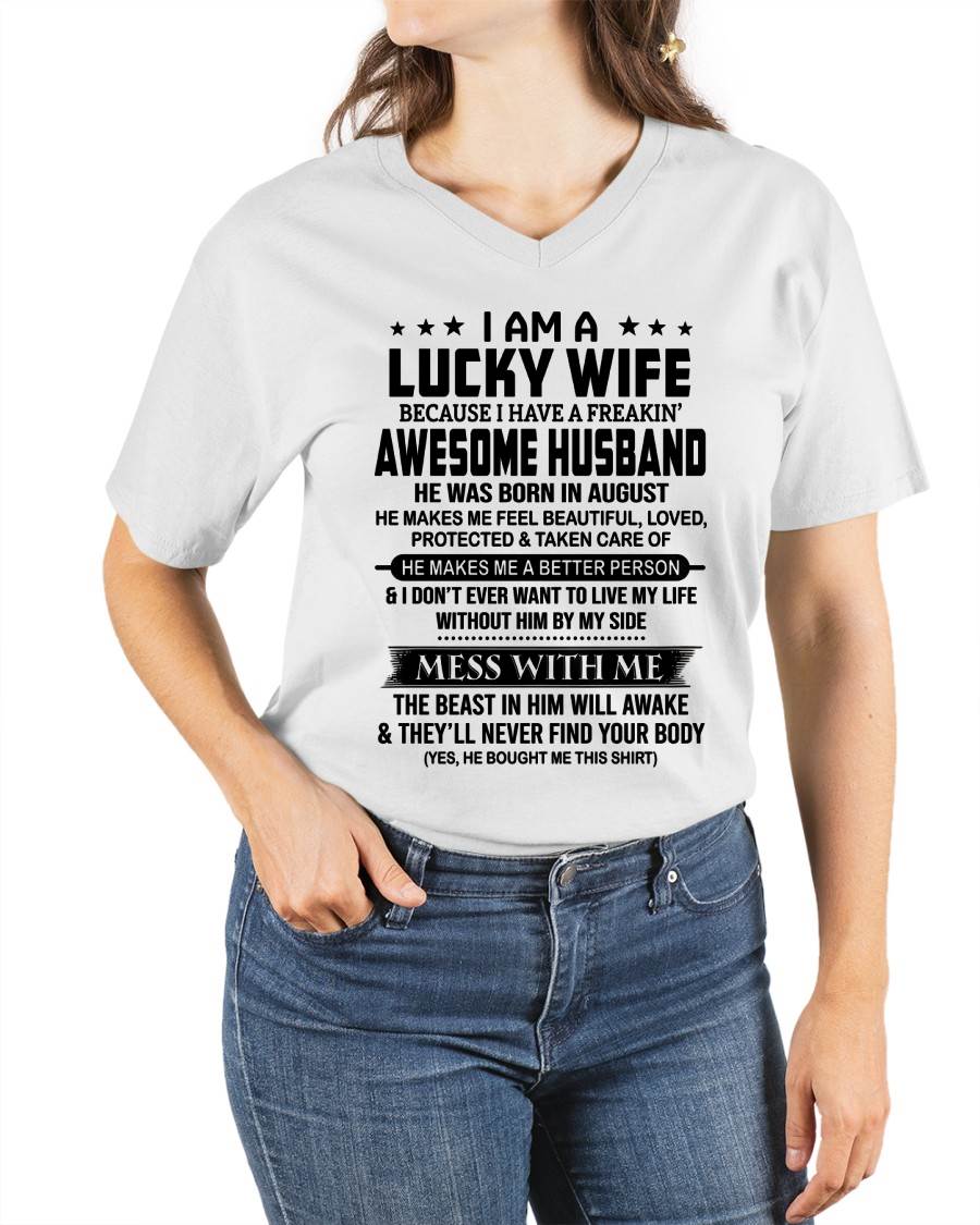 AUGUST BORN HUSBAND'S LUCKY WIFE - FROM HUSBAND - TLEE08 (SKU2605-97-08)