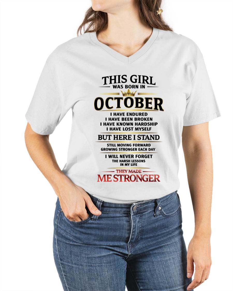 OCTOBER - THE LESSONS HURT, BUT THEY MADE ME STRONGER - FOR WOMEN - TLEE10 (SKU2602-217-10)