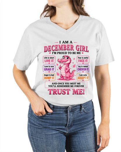 DECEMBER GIRL CUTE ALLIGATOR TEE - FOR WOMEN - TLEE12 (SKU2607-236-12)