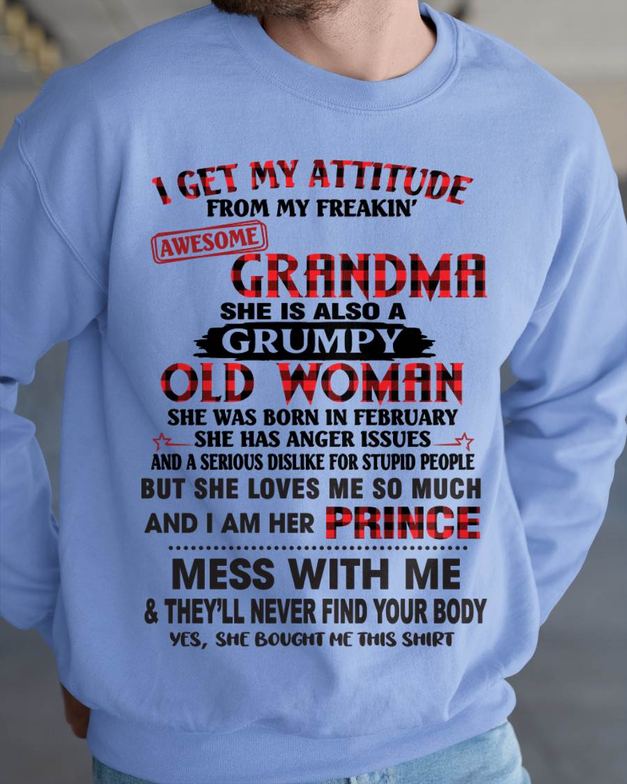 FEBRUARY - I GET MY ATTITUDE FROM MY FREAKIN’ AWESOME GRANDMA - FROM GRANDMA - TLEE02 (SKU2603-157-02)